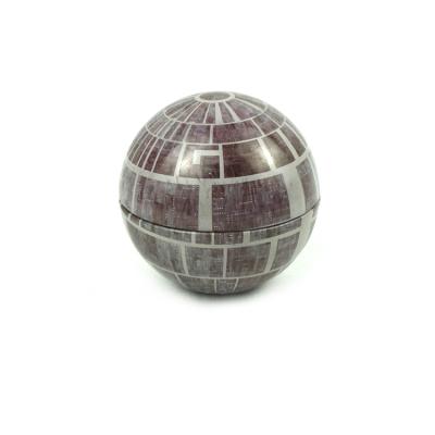 China Small Recycled Materials Ball Tin Ball Tin Metal Box Christmas Ball Shape Metal Candy Tin Gift Box for sale