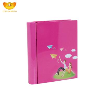 China Recycled Materials Custom Wholesale Book Shaped Cookie Gift Jewelry Storage Box Gift Tin Cans for sale