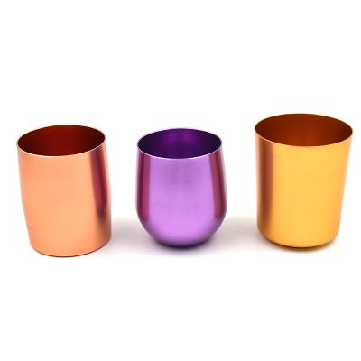 China Cold-drink Aluminum Cup Party Camping Mugs Aluminum Bulb Cup Water Tumbler for sale