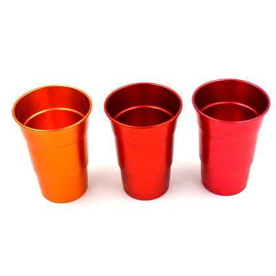 China Disposable Multicolor Metal Drink Beer Mug Hot Cold Mug Anodized Aluminum Tumblers Cup For Drinking for sale