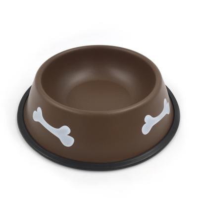 China Sustainable Stainless Steel Round Large Chocolate Stainless Steel Bowl Cat Bowl Dog Pet Bowl for sale