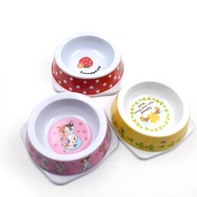 China Non Slip Dog Bowls Custom 16cm Pet Food Melamine Viable Melamine Bowl Melamine Material Plastic Pet Dog Bowl for sale