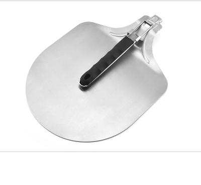 China Sustainable Curved Blade Stainless Steel TPR Handle Pizza Peels Pizza Skin Set for sale