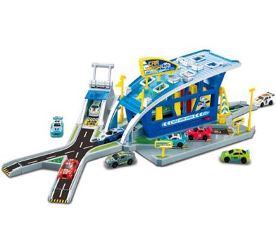 China DIY Slot Toy Kids Educational Plastic Car Wash Parking Lot Toys High Speed ​​Inertial Car Race Track Kids Toy For Boys for sale