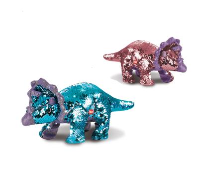 China Toy DF Remote Control Plush Dinosaur Glitter Robot with Triceratops Plush Toy Jurassic Park Simulation Light Healthy Pet Stuffed Toy for sale