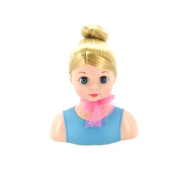 China Cartoon toy DF head doll girls dressing up half body retail store for kids diy doll toy for girls makeup toys hair salon 2021 new arrivals for sale