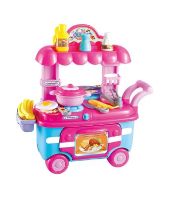 China Pretend toy DF pretend play toys kitchen toy storage cart other to pretend play and kindergarten newcomers 2022 play house best selling product for sale