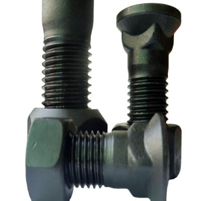 China Excavator Bulldozer High Hardness Bulldozer Excavator Undercarriage Parts Bolt With Hole In The Middle And Nuts Assembly for sale