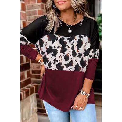 China Free Shipping R127 Others Leopard Print Sweater 2022 New Autumn Winter O Neck Long Sleeved Casual Soft Warm Tops FEMA for sale