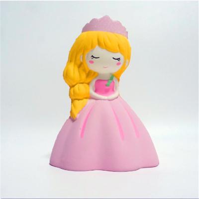 China Toys Cartoon Princess Squishies Cream Scented Pink Squishy Slow Rising Squeeze Relieve Girl Toys for sale