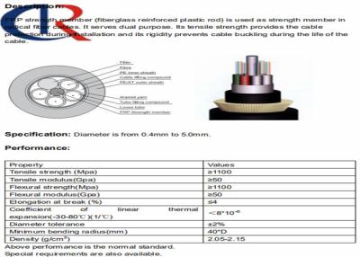 China FRP Fiber Reinforced Polymer Composites As Strength Member In Fiber Optic Cables for sale