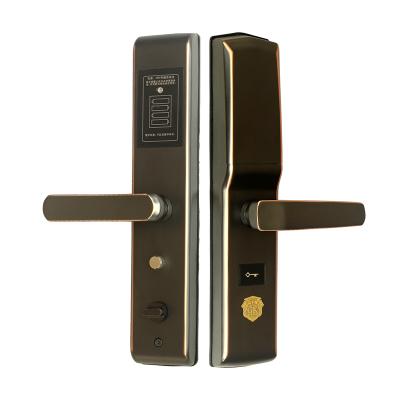 China 2019 new best stainless steel security door wooden electronic door biometric fingerprint home lock for stainless steel door for sale