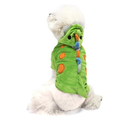 China 2021 Sustainable Three-Dimensional Amazon Autumn Winter Dinosaur Pet Costumes Halloween Green Dog Clothes for sale