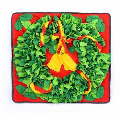 China Christmas 2021 Viable Bell Shaped Nose Mat Non Slip IQ Training Dog Mat for sale