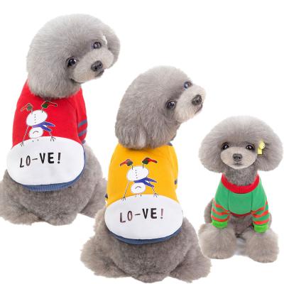 China 2021 Viable Newest Christmas Snowman Pet Costumes Colorful Winter Dog Hoodie for sale