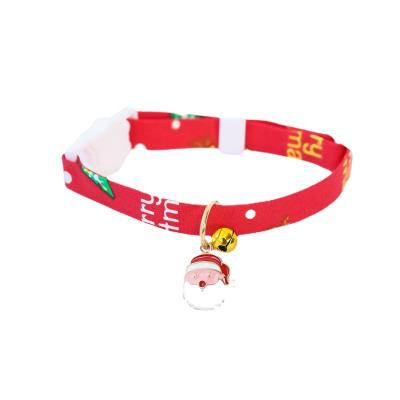 China Personalized 2021 Christmas Detachable Collar Pet Holiday Cats Dogs Adjustable Collar With Bell for sale