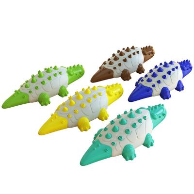 China New 2021 Viable Amazon Crocodile Dog Chew Toy Alligator Dog Teeth Cleaning Toy for sale