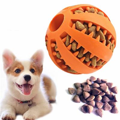 China Durable Customized Durable Dog Ball Toy Food Leakage Dog Chewing Rubber Toy for sale