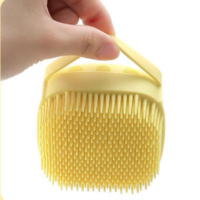 China 2021 Viable New Shower Massage Silicone Dog Brush Pet Shampoo Dispenser Bathing Brush for sale