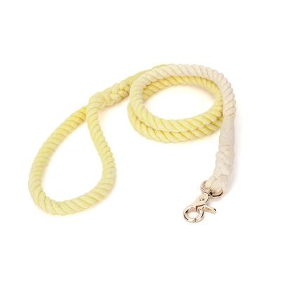 China 2021 Personalized Gradient Color Braided Dog Leash Cotton Rope Woven Ombre Dog Lead for sale