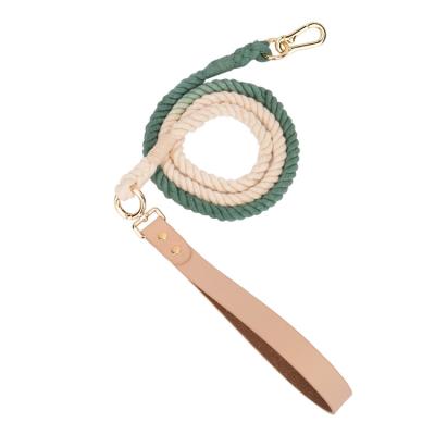 China 2021 Hot Selling Personalized Colorful Ombre Woven Dog Leash Rope Braided Dog Lead for sale