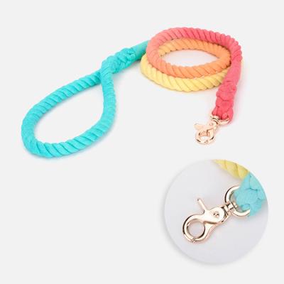 China 2021 Customized Colored Braided Dog Leash Fashion Ins Style Pet Lead Rope Customized Customized for sale