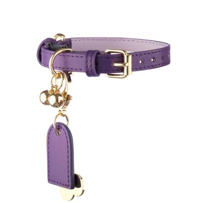 China 2021 Thoughtful Fashionable Luxury Pet Ins Collar Dog Leather Collar With Bell Tag for sale