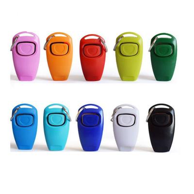 China Viable Manufacturer Wholesale Custom 2 in 1 Dog Clicker Pet Training Whistle for sale