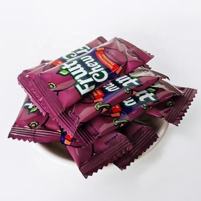 China 500G Welcome Natural Best Fashion Dry Soft Sweet Blackcurrant Flavored Fruit Chewy Candy With Bag for sale