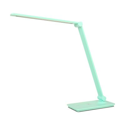 China Hot Sale Simple And Competitive Study Lamp Aluminum Table Lamp With Cordless Charging for sale