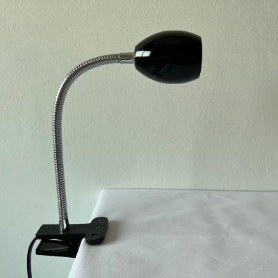 China New Classic Portable Single Adjustable LED Corner Clip Lamp Desk Lamp With Chrome Gooseneck Pipe for sale