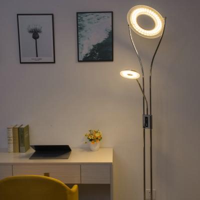 China Simple Modern Floor Lamp Chrome and Nickel Color Premium Modern Home Decorative Floor Lamp Portable LED Metal Floor Lamp for sale