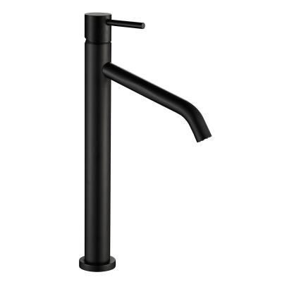 China 30mm Mixer Tap Modern Matte Black Bathroom Sink Cartridge Brass Basin Faucet for sale