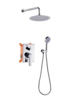 China Modern Built-in Concealed Bathroom Chrome Shower Set for sale