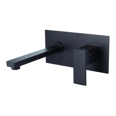 China Modern Hot Selling Black Wall Mounted Bathroom Faucet for sale