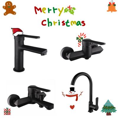 China Modern Matte Black Faucet Hot Cold Water Basin Mixer for sale