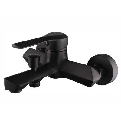 China Without Sliding Bar Brass Black Bathroom Mixer Shower Bath Tub Mixer for sale