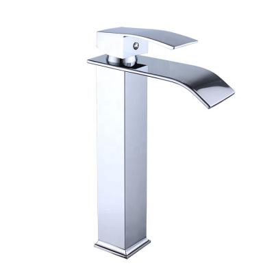 China Modern Ceramic Cartridge Chrome Faucets Bathroom Waterfall Faucet for sale