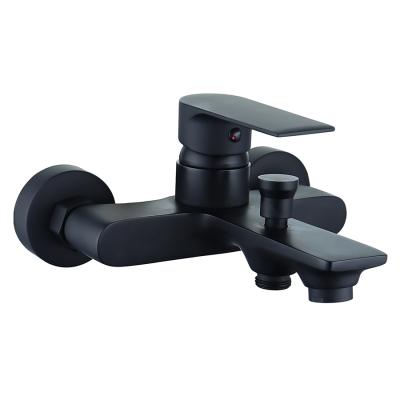 China Without Sliding Bar Brass Bathroom Black Shower Tub Mixer for sale