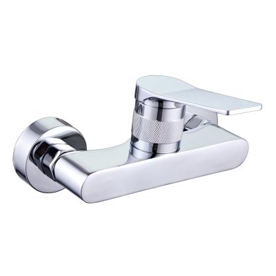 China Without Slide Bar Chrome Bathroom Shower Bath Modern Brass Wall Mounted Faucets for sale