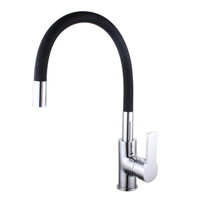 China Modern Single Handle Chrome Kitchen Sink Brass Faucet for sale