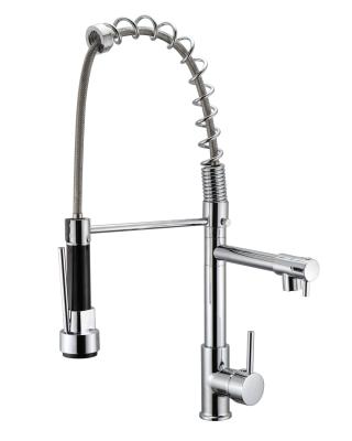 China Modern Kitchen Sprayer 2 Mode Water Tap Single Lever Pull Out Kitchen Faucets for sale