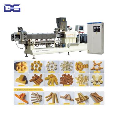 China Snacks Jinan DG Puffed Foods Corn Sticks Extruder Extrusion Snacks Production Line for sale