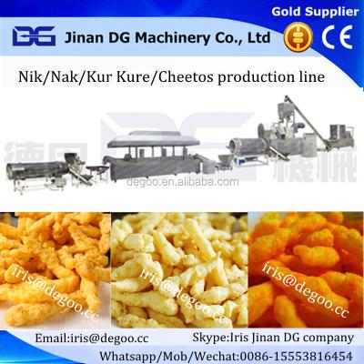 China Cheetos Kurkure Niknak Cheetos Machine / Fried Kurkure Snacks NikNaks Processing Line Food Makes Machinery for sale