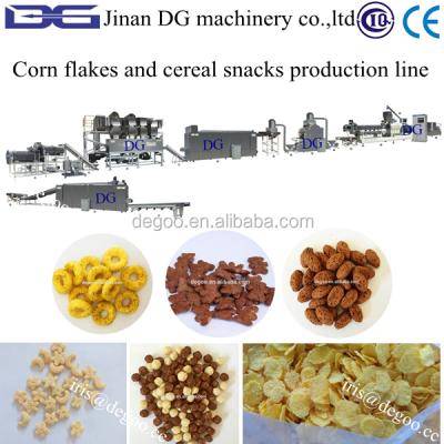 China Corn Flakes Extruded Choco Image Corn Flakes /breakfast Cereal Production Line From Jinan DG Company for sale