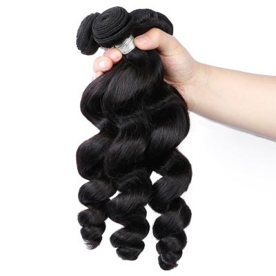 中国 Loose Wave Cuticle Aligned 10A Color Natural Loose Wave Brazilian Hair Bundle 販売のため