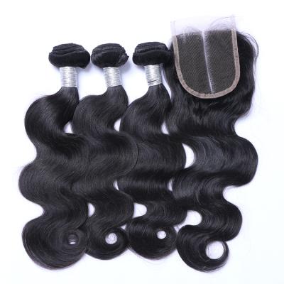 China Can be dyed& straighten& permed& wholesale 8A 9A 10A bleached cheap cuticle aligned brazilian hair bundle with closure Te koop