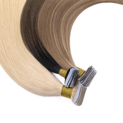 Cina Wholesale Price Silky Straight High Demand Virgin Wave Tape Hair Extensions Double Drawn Virgin Hair Extensions Tape In in vendita