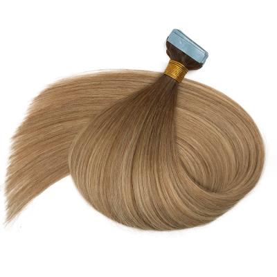 China Wholesale Silky Straight Wave Double Wave Remy Skin Weft Tape Hair Extensions 100% Adhesive Drawn Tape for sale