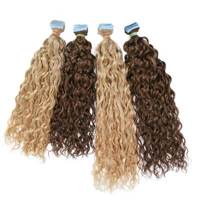 China Real Curl Raw Curly Hair Stick Hair Stick Hair European Grade 12A Cuticle Aligned Stats Tape Extension Hair for sale